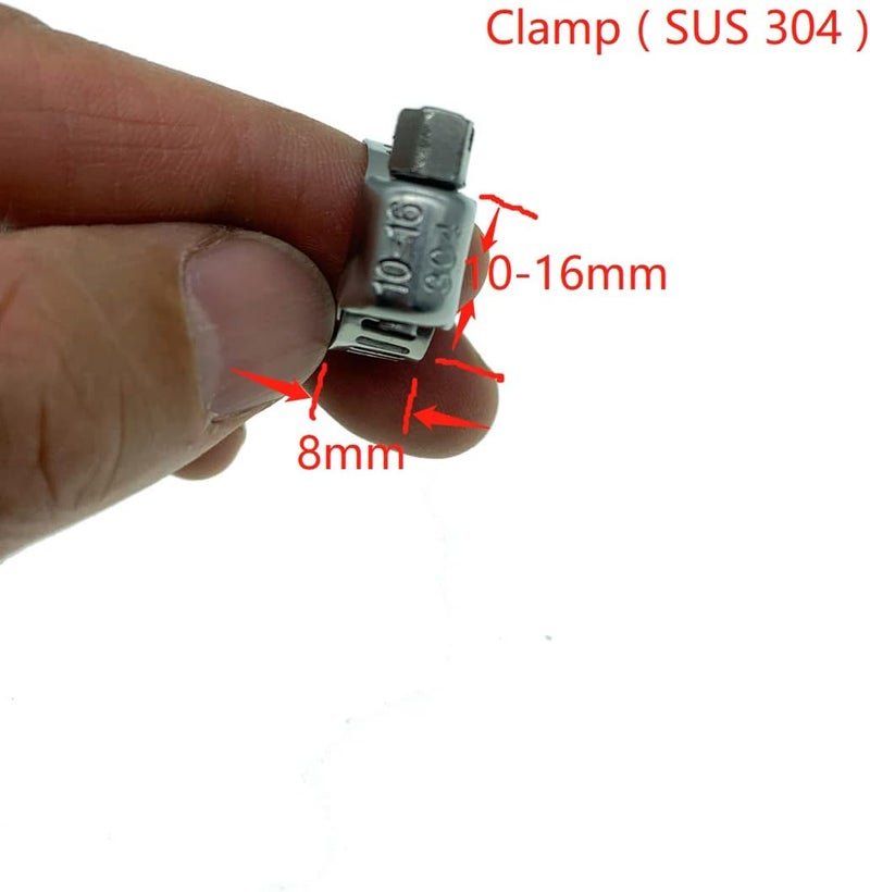 bekelan 5/16" (8mm) Black Universal Reinforced Silicone Coolant Cap With Clamp For bypass heater Vacuum Water Port Protective End Cap Kit - Image 3